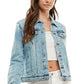 Spandex  Ladies  Casual Denim Jacket