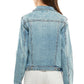 Spandex  Ladies  Casual Denim Jacket