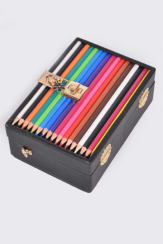 Iconic Locket Color Pencil Box Clutch