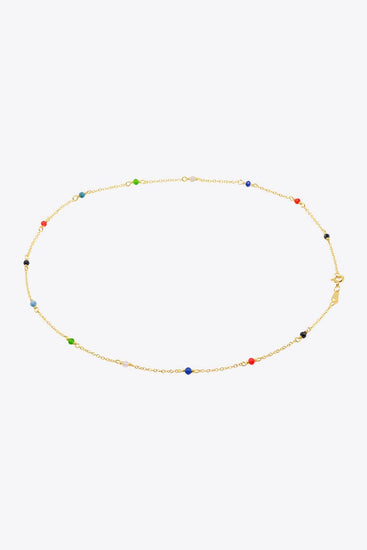 18K Gold-Plated Multicolored Bead Necklace - Rebel K Collective