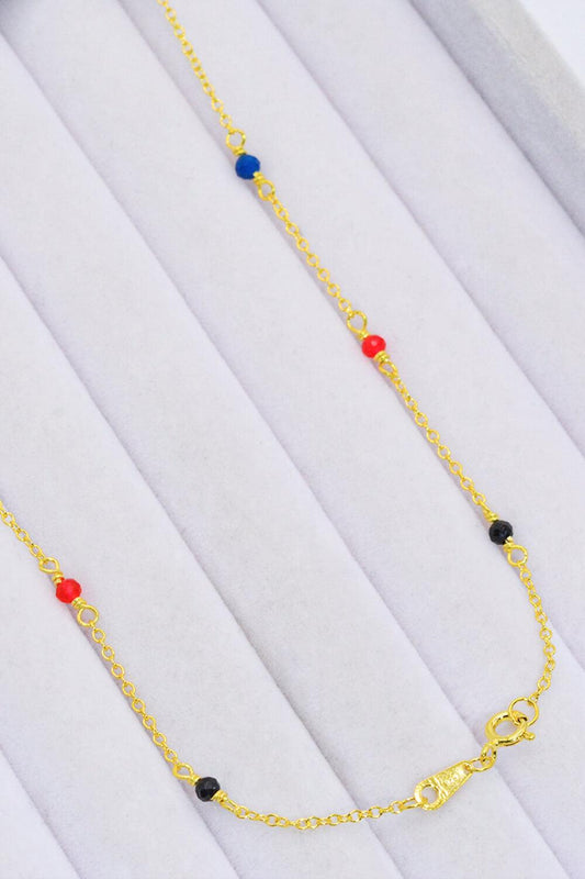 18K Gold-Plated Multicolored Bead Necklace - Rebel K Collective