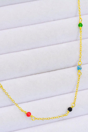 18K Gold-Plated Multicolored Bead Necklace - Rebel K Collective