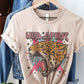 WILD SPIRIT LIGHTNING LEOPARD GRAPHIC T-SHIRT