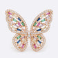 CZ Butterfly Adjustable Fashion Ring