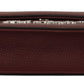 Karl Lagerfeld Elegant Wine Leather Evening Clutch