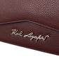 Karl Lagerfeld Elegant Wine Leather Evening Clutch