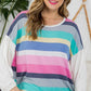 PLUS MULTI STRIPE MIXED BOXY TOP - Rebel K Collective