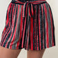 Striped shorts with pockets