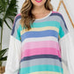 PLUS MULTI STRIPE MIXED BOXY TOP - Rebel K Collective