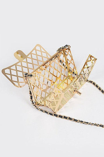 2 In 1 Metal Cage Iconic Shoulder Bag - Rebel K Collective