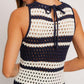 Sleeveless Crochet Effect Sweater Dress - Rebel K Collective