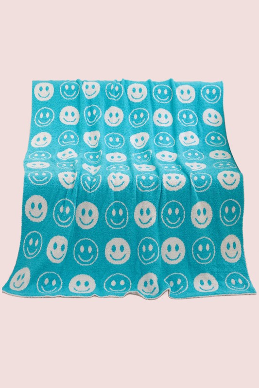 Blanket ALL SMILES Pattern Reversible Blanket