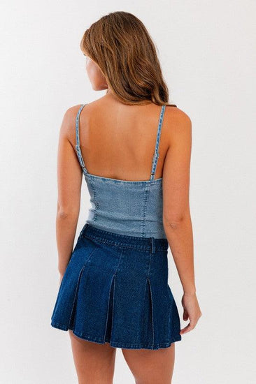 Denim Bustier Bodysuit - Rebel K Collective