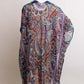 Paisley Print Open Front Kimono w/ Cinched Arms - Rebel K Collective