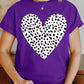 COTTON SHORT SLEEVE HEART T-SHIRT