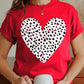 COTTON SHORT SLEEVE HEART T-SHIRT