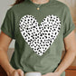 COTTON SHORT SLEEVE HEART T-SHIRT