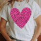 COTTON SHORT SLEEVE HEART T-SHIRT