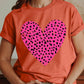 COTTON SHORT SLEEVE HEART T-SHIRT