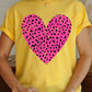 COTTON SHORT SLEEVE HEART T-SHIRT