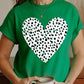 COTTON SHORT SLEEVE HEART T-SHIRT