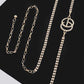 CG Logo Rhinestone Dainty Chain Belt