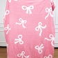 Pink 127*152cm Bow Printed Cozy Soft Throw Blanket