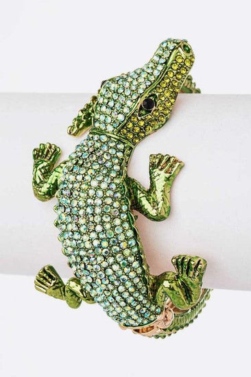 Crocodile Crystal Statment Bangle - Rebel K Collective