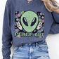 Peace Out Alien Retro Graphic Tee - Rebel K Collective