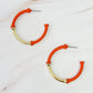 Color Coated Bamboo Hoop Earrings