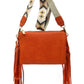 Aztec Guitar Strap Fringe Clutch Crossbody Bag