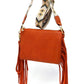 Aztec Guitar Strap Fringe Clutch Crossbody Bag