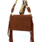 Aztec Guitar Strap Fringe Clutch Crossbody Bag