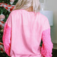 LOVE Sequin Dropped Shoulder Sweatshirt