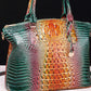 Gradient PU Leather Handbag