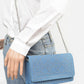 Studded Denim Crossbody Bag