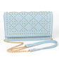 Studded Denim Crossbody Bag