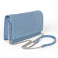 Studded Denim Crossbody Bag