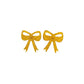 Bow Studs - Yellow Gold Glitter