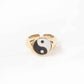 Yin and Yang Adjustable Ring