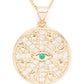 CZ Eye Emblem Pendant Necklace