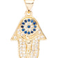 Cubic Zirconia Hamsa Pendant Necklace