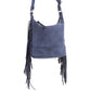 Faux Suede Fringe Crossbody Bag