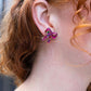 Bow Studs - Pink Sparkle