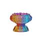 Colorful Eight Auspicious Glass Lamp Holder