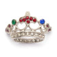 Crystal Crown Brooch