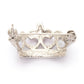 Crystal Crown Brooch