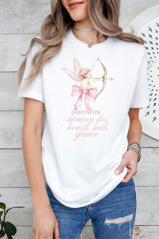 Coquette Cupid Valentine's Graphic Tee