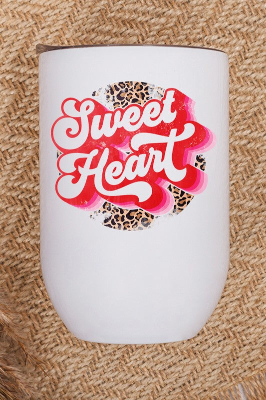 Valentine's Day Sweet Heart Leopard Wine Cup