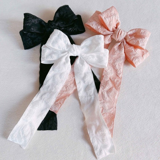 Rosette bow hair clip